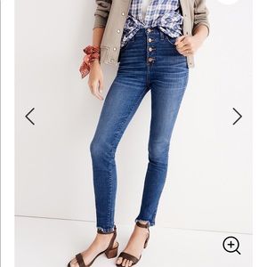 Madewell 10" High-Rise Skinny Jeans Chewed Hem